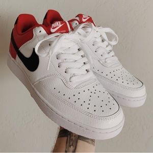 Red/white Nike court vision